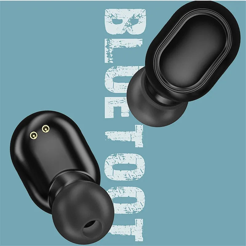 Black TWS XT01 digital display Bluetooth earphones with charging case showing battery level.