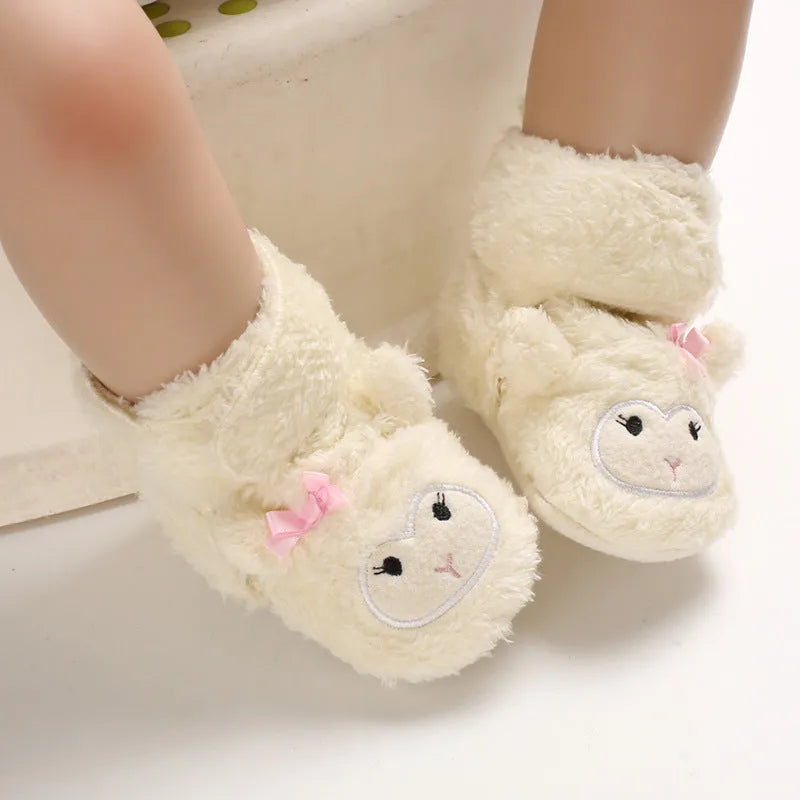Baby toddler soft sole cotton boots with Velcro fastening, multiple colours, sizes 11-13cm