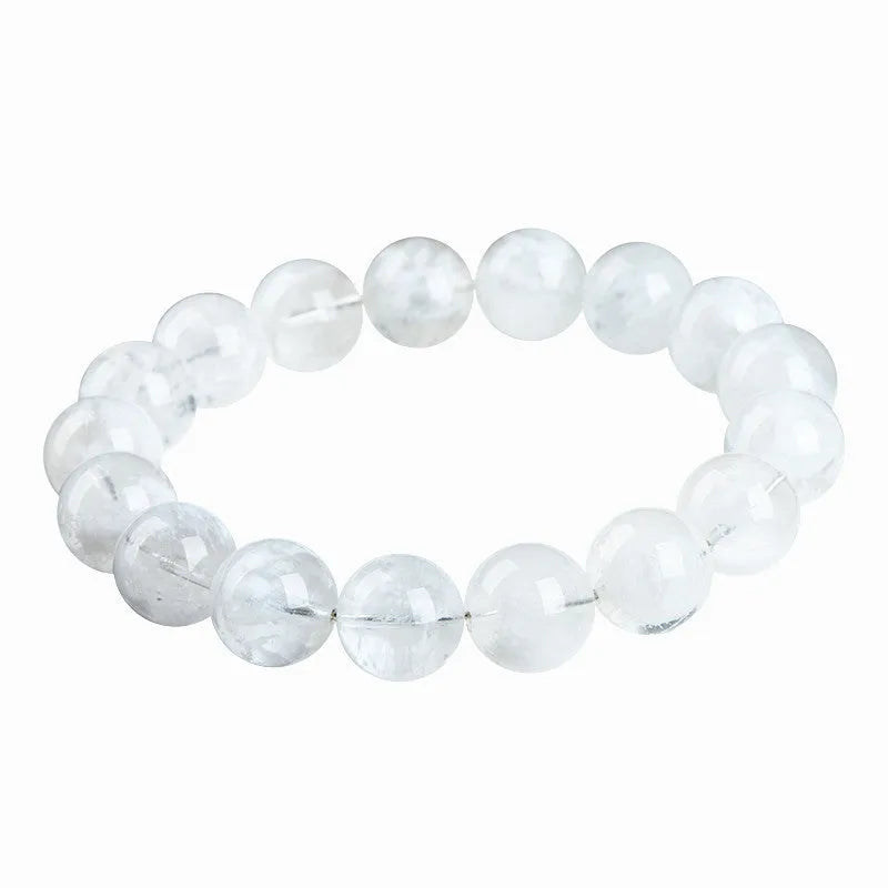 Women's crystal bracelet with round blizzard snowflake pattern beads, showing geometric and traditional design.