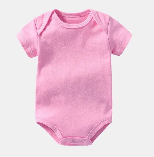 Customised 100% cotton baby romper in blue for 0-3 months, with personalised text design
