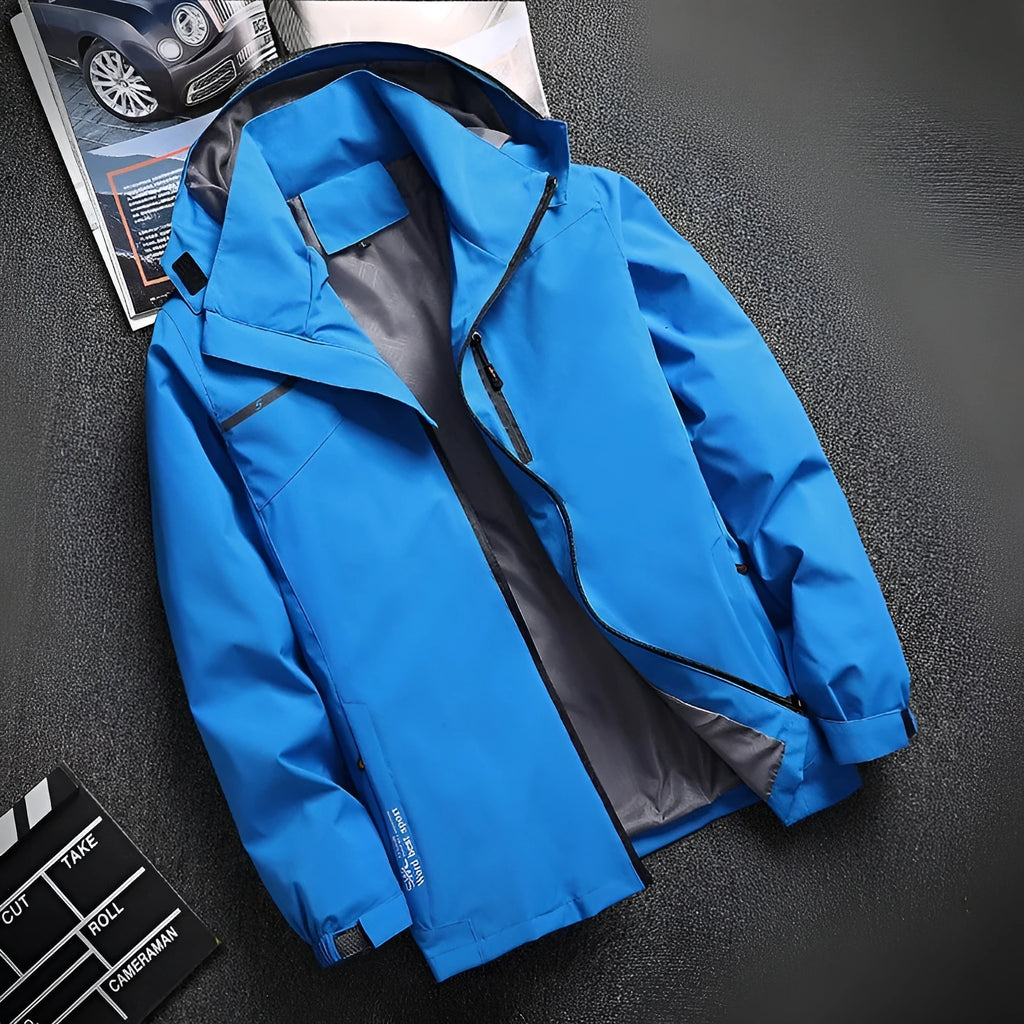 Thin outdoor casual jacket in 2020 Thin Black, polyester fabric, hooded, loose fit, on display