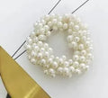 Beaded cloth hair rope in black colour variant for decorative hairstyling