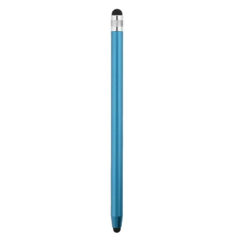WK128 metal stylus pen with dual silicone tips for capacitive touch screens in various colours