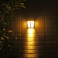 Solar wall lamp with 6 LED lights in IP65 waterproof housing for outdoor garden and courtyard illumination