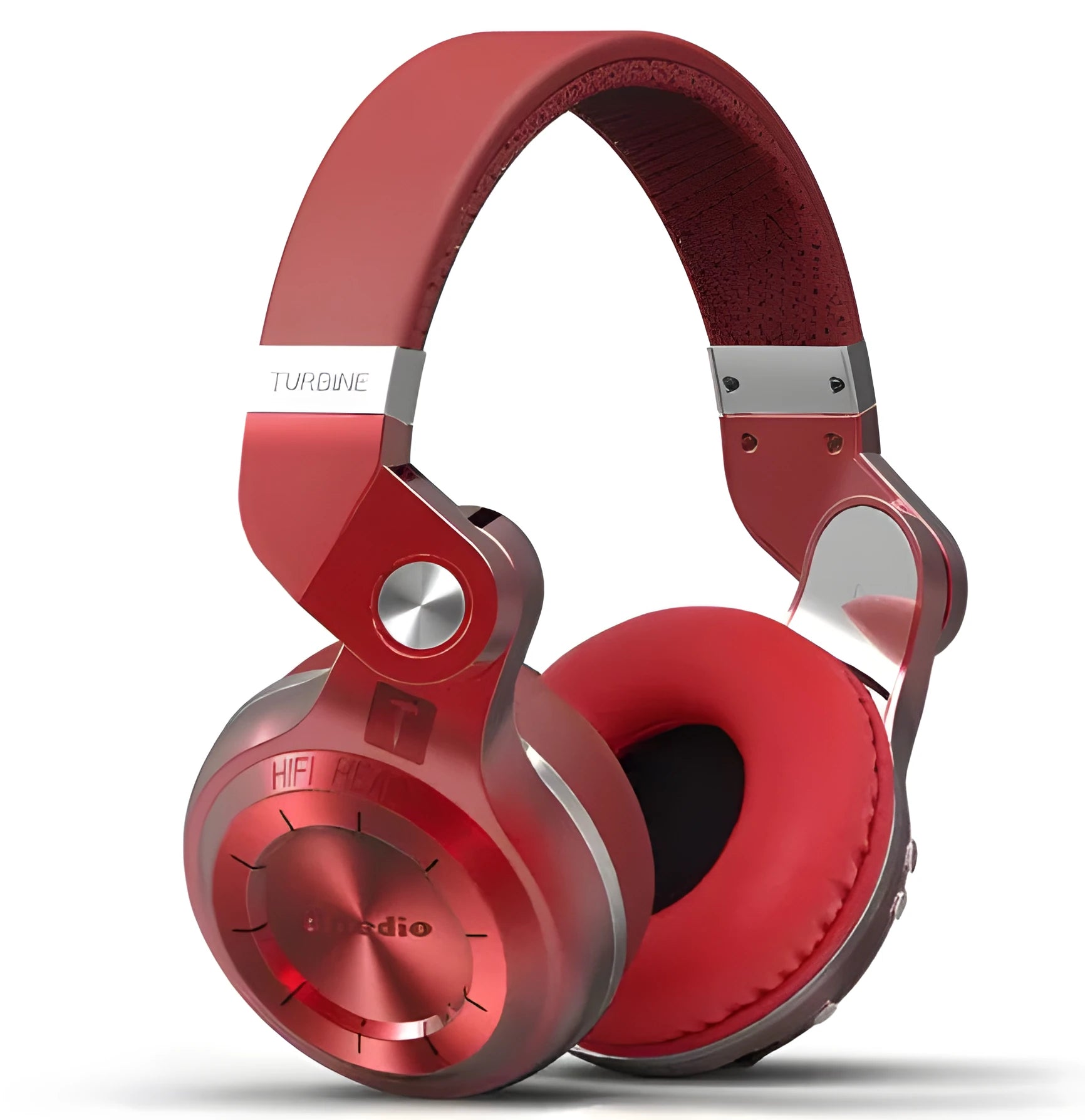 Bluedio T2 Plus wireless Bluetooth on-ear headset in blue colour with 57mm drivers