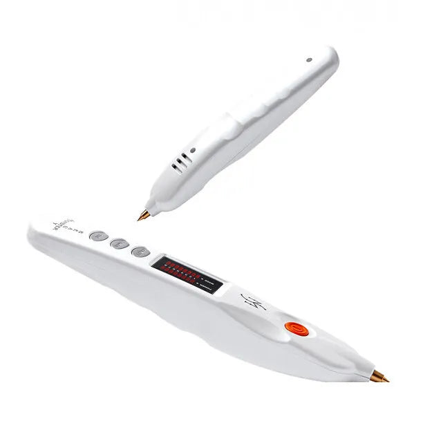 Multifunctional beauty instrument in white, with charging cable and EU/US plug models