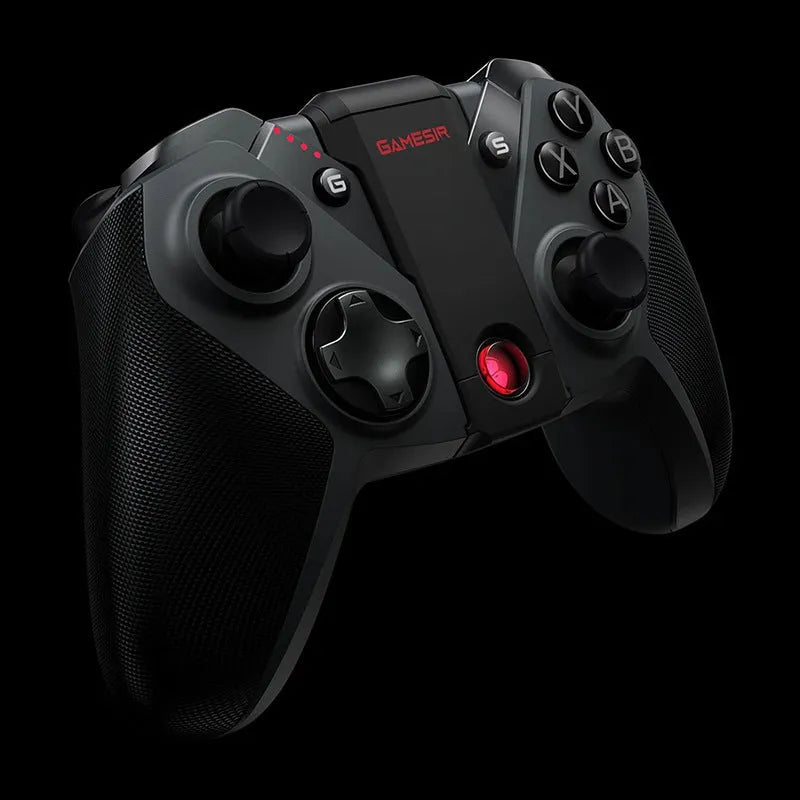 Black Gaishi wired video game controller with Type-C cable, analogue sticks, and face buttons on an ABS plastic body.