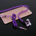 Wired in-ear earphones with 3.5mm audio jack and microphone in black colour