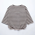 Girls' striped long sleeve t-shirt in red or black, 100% cotton, Asian sizes 80-104cm