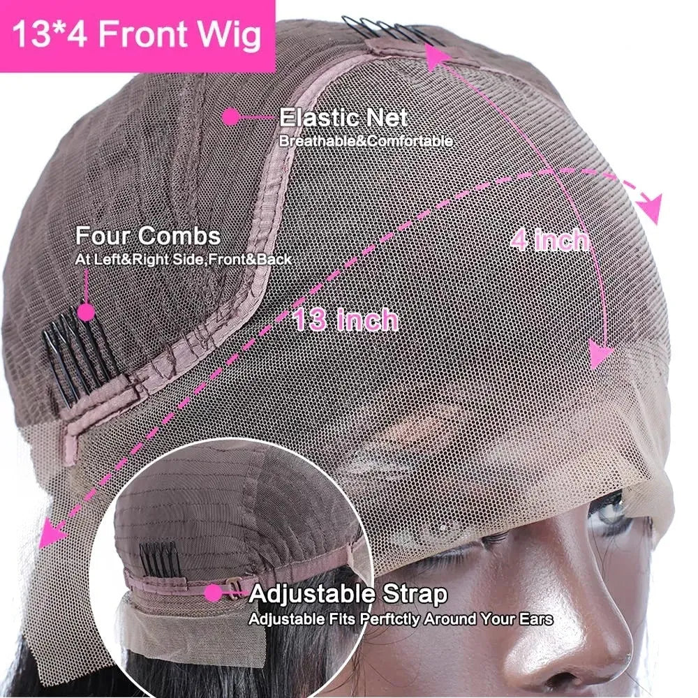 Curly human hair lace front wig with hand woven construction showing natural texture
