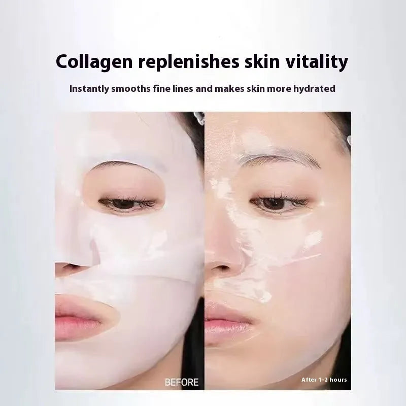 HANJILIAN collagen facial mask box with five 23ml hydrogel sheet masks for autumn and winter skincare