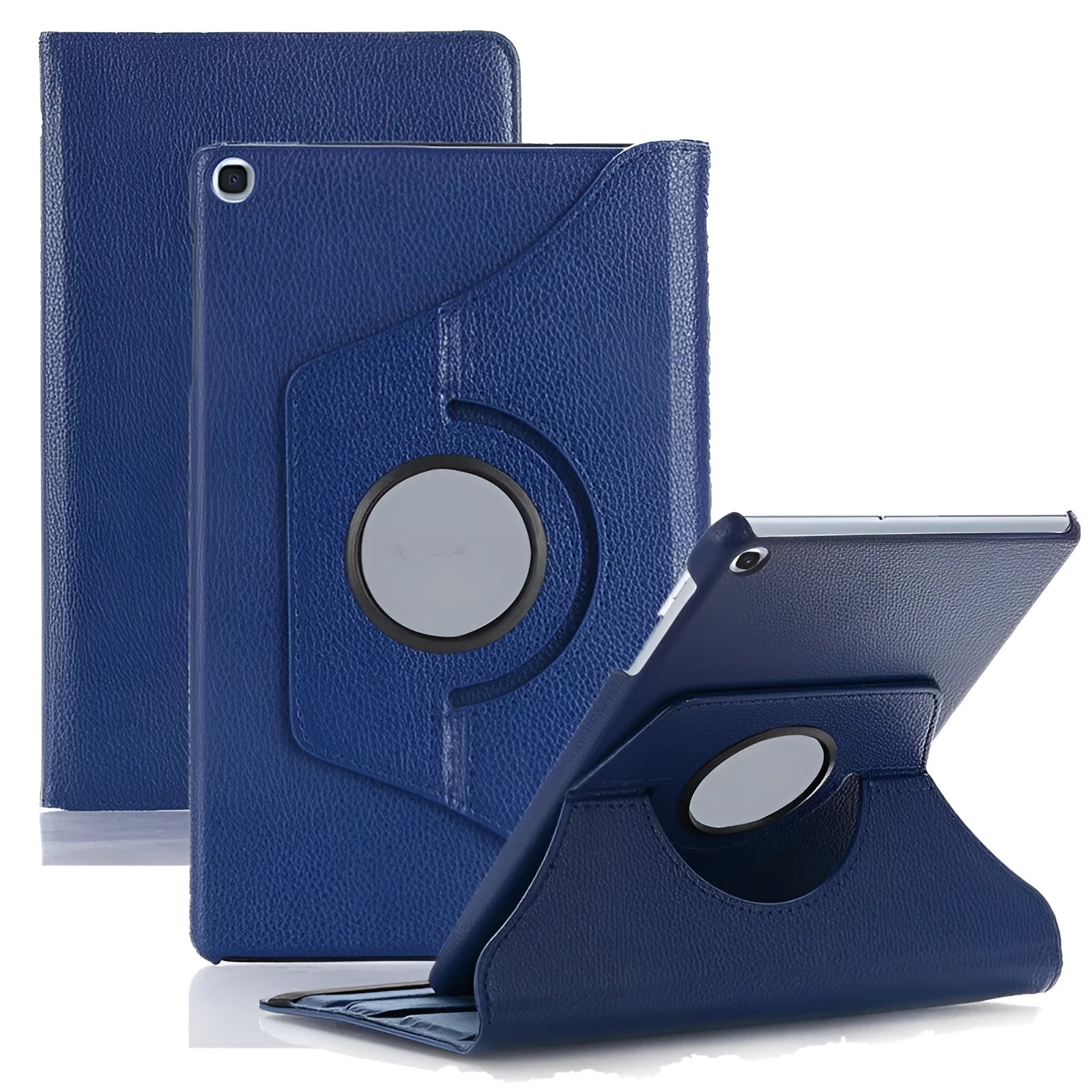 iPad rotating protective sleeve case in imitation leather with clamshell design