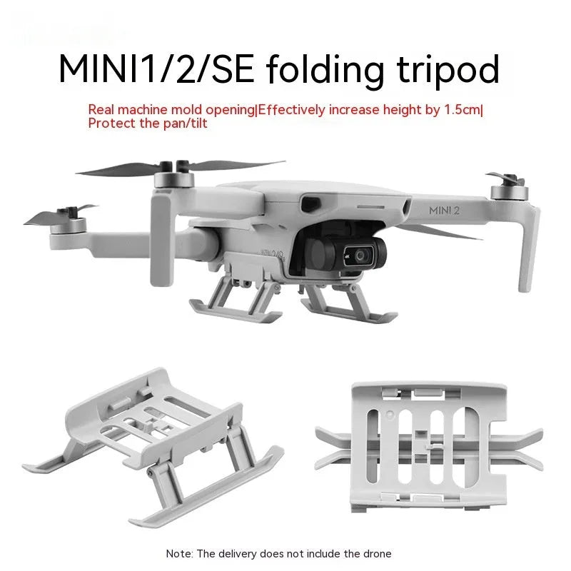 UAV landing gear folding monopod accessory in plastic with height increasing tripod, 8.7cm unfolded size