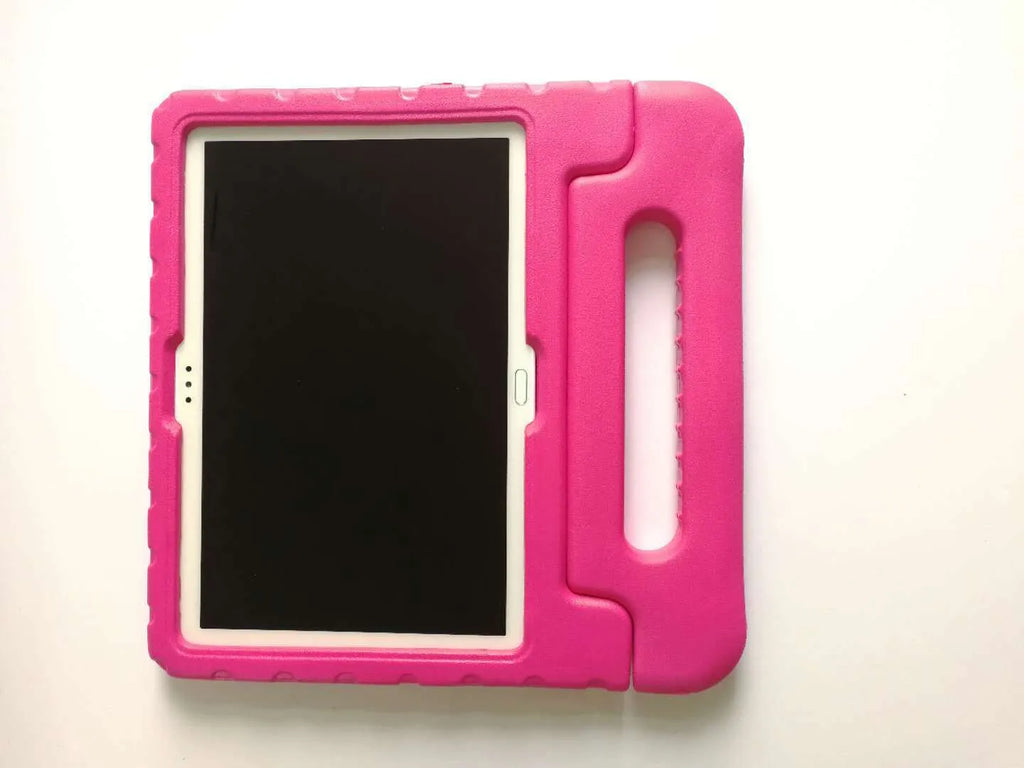 Huawei Enjoy Tablet 10.1-inch in a protective EVA foam case, shown in blue colour with precise port cutouts visible.