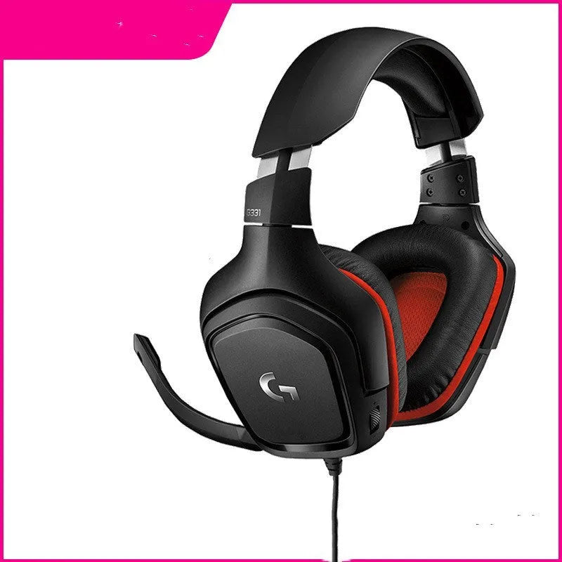 G331 stereo gaming headset with microphone, 3.5 mm cable, 2 metre length, and 12 cm Y-type splitter for PC
