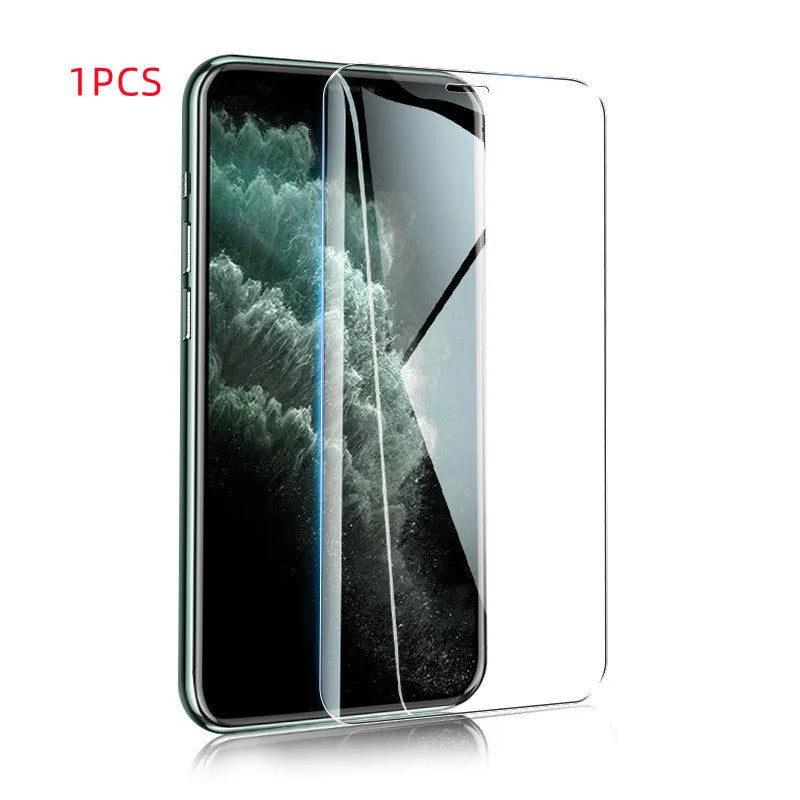 Tempered glass privacy screen protector for iPhone with anti-peeping matte film.