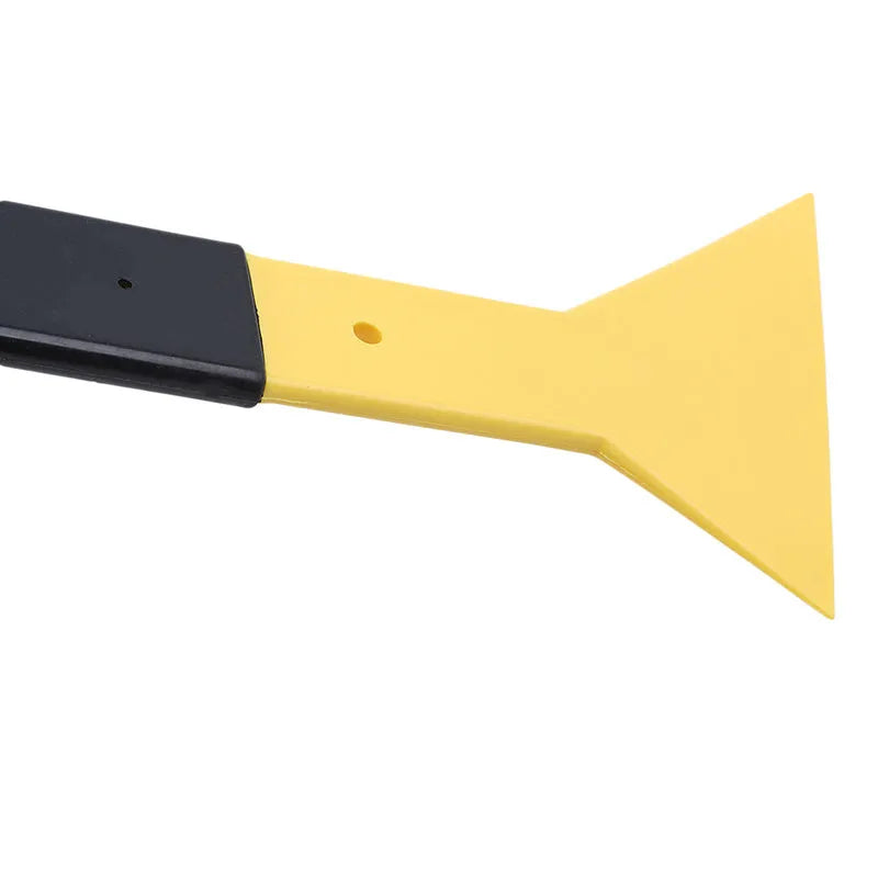 Yellow car foil scraper tool with 15cm width and 32cm length for auto glass film application