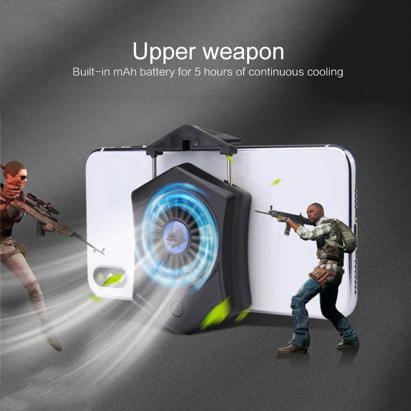 Black and white USB mobile phone radiator cooling fan for gaming accessories
