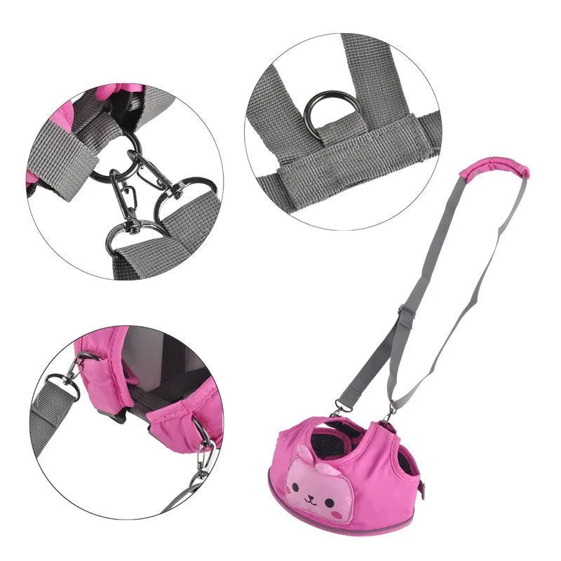Toddler walking harness with adjustable strap in pink, yellow, green, blue, or brown, 20kg capacity
