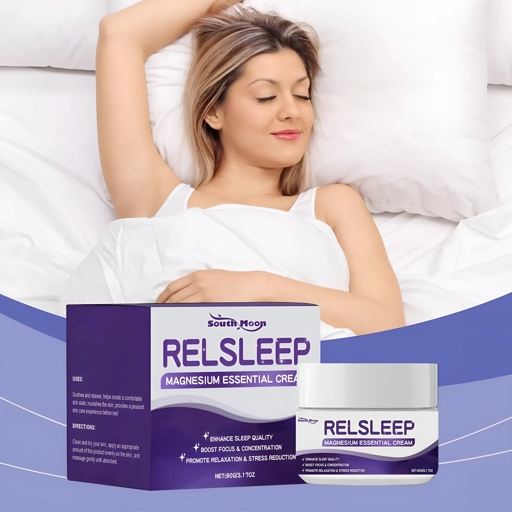 Sleep Magnesium Essence Cream 90g container with gentle soothing overnight formulation