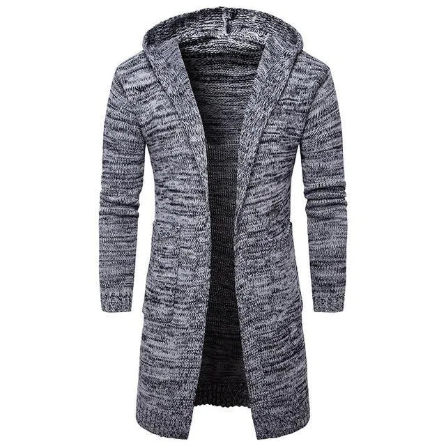 New fashion mens cardigan sweater in wool blend, available in black and gray, Asian sizes L-XXL