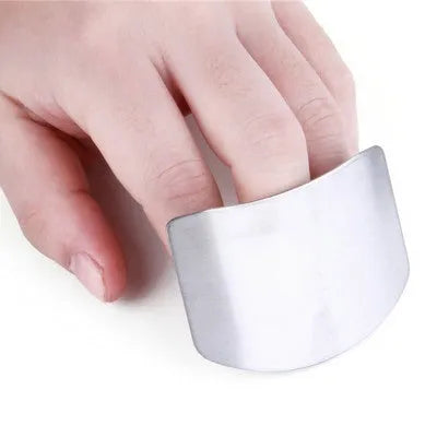 Stainless steel finger guard for kitchen vegetable cutting safety