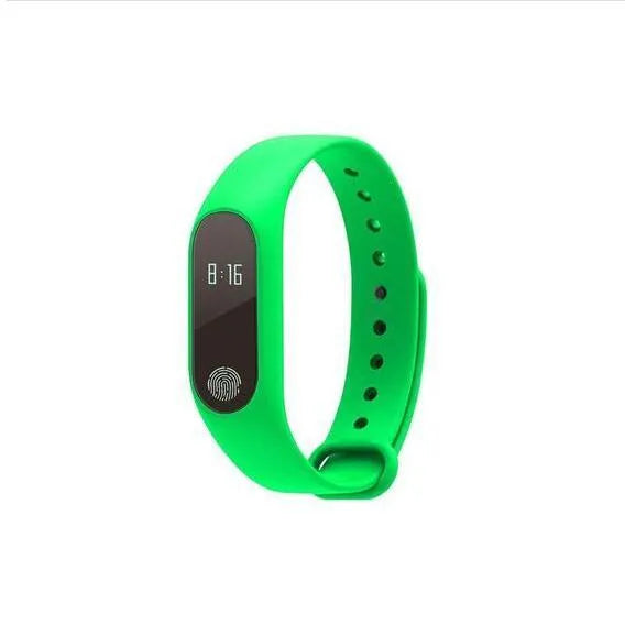 Motion intelligent hand ring smart wristband in multiple colours on a wrist, displaying a heart rate graph.
