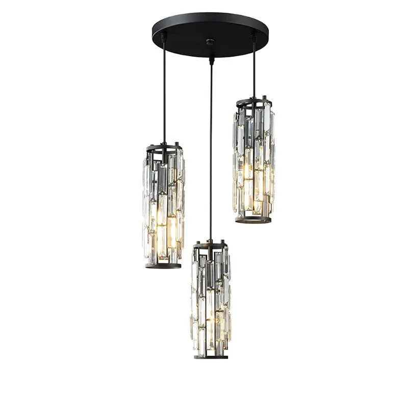 Industrial style LED single head droplight in black, chrome, or gold finish for bedside or restaurant lighting