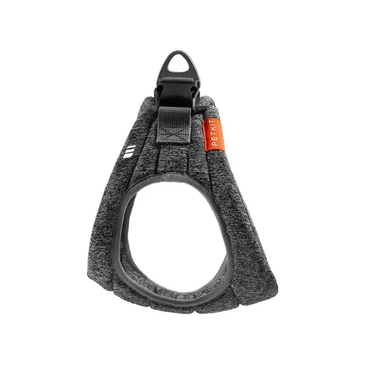 Dog rope collar in hemp gray cloth with carabiner, adjustable size XS S M