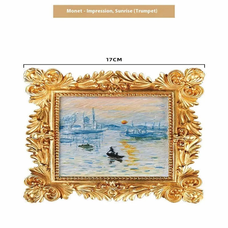DIY paint-by-numbers kit showing canvas, acrylic paint pots, and brushes for recreating Van Gogh's Starry Night.