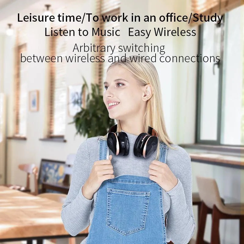 HobbyLane wireless Bluetooth headset in black, red or white with 40mm drivers and microphone