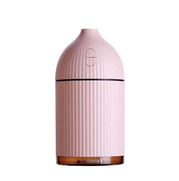 White USB-powered ultrasonic aromatherapy diffuser and humidifier with LED light, 300ml capacity