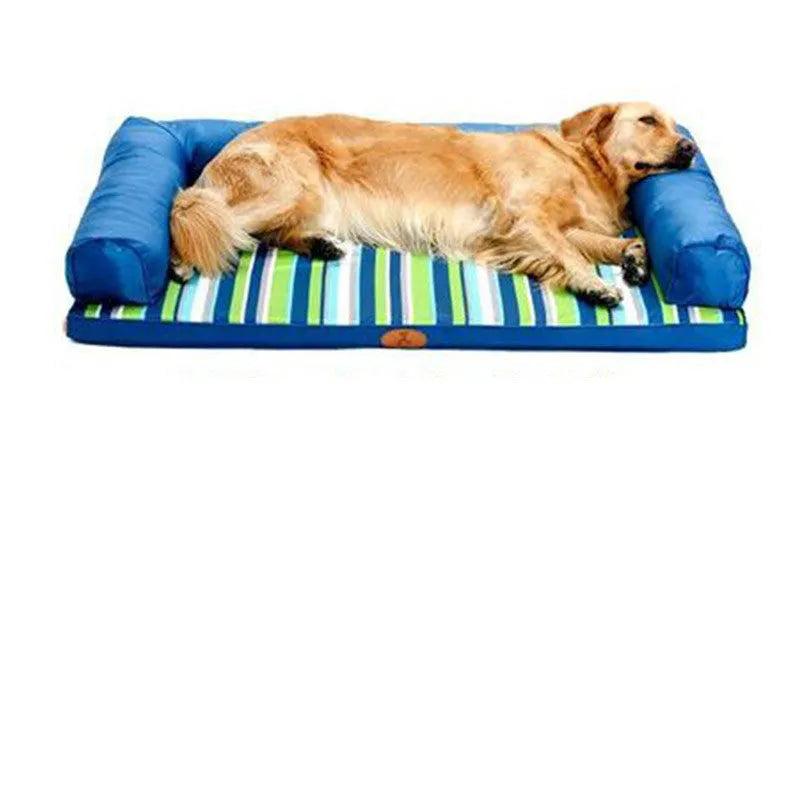 Blue 60x45cm Oxford pet sleeping mat dog bed with removable cover