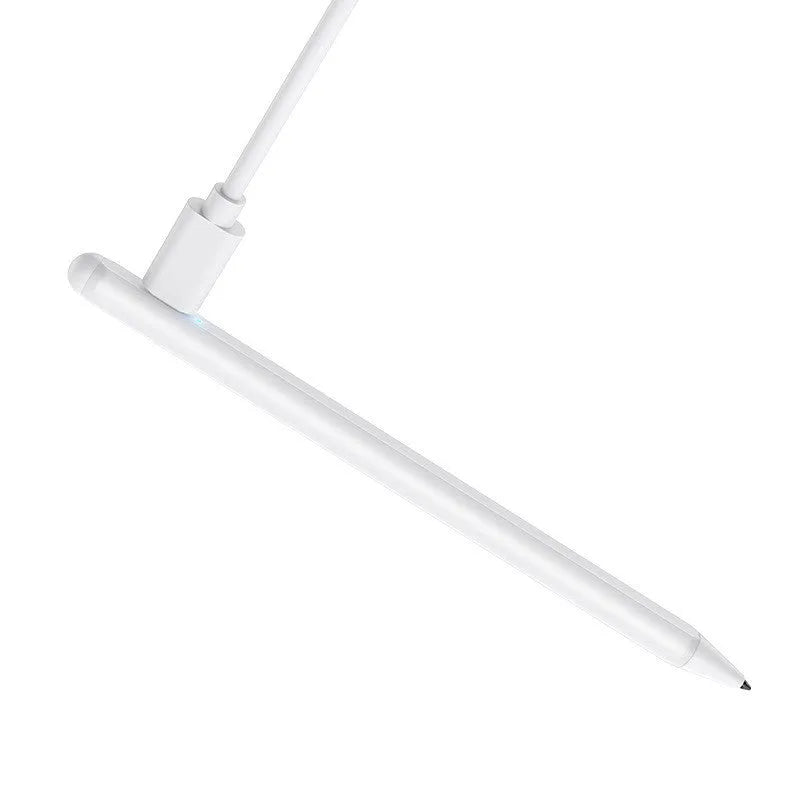 White PH25 Capacitor Pen stylus for iPad 2018-2019 models with 1.0mm fine nib and aluminium alloy body