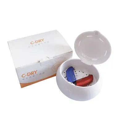 White electric USB UV drying box for hearing aids with constant temperature dehumidification and 4-hour timer
