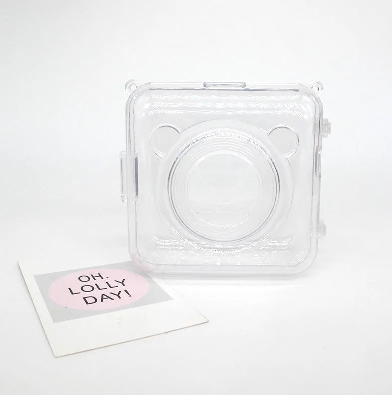 Crystal clear PC protective case for Eric Bear A6 thermal printer, injection moulded simple pure colour design