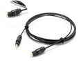 OD2.2 digital optical Toslink audio cable with slim 2.2mm PVC jacket and straight connectors.