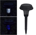 Black solar insect killing lamp with UV light for garden mosquito control