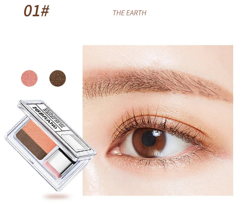 LAIKOU Double Color Eye Shadow Makeup Palette with two coordinated shades waterproof full size 3g