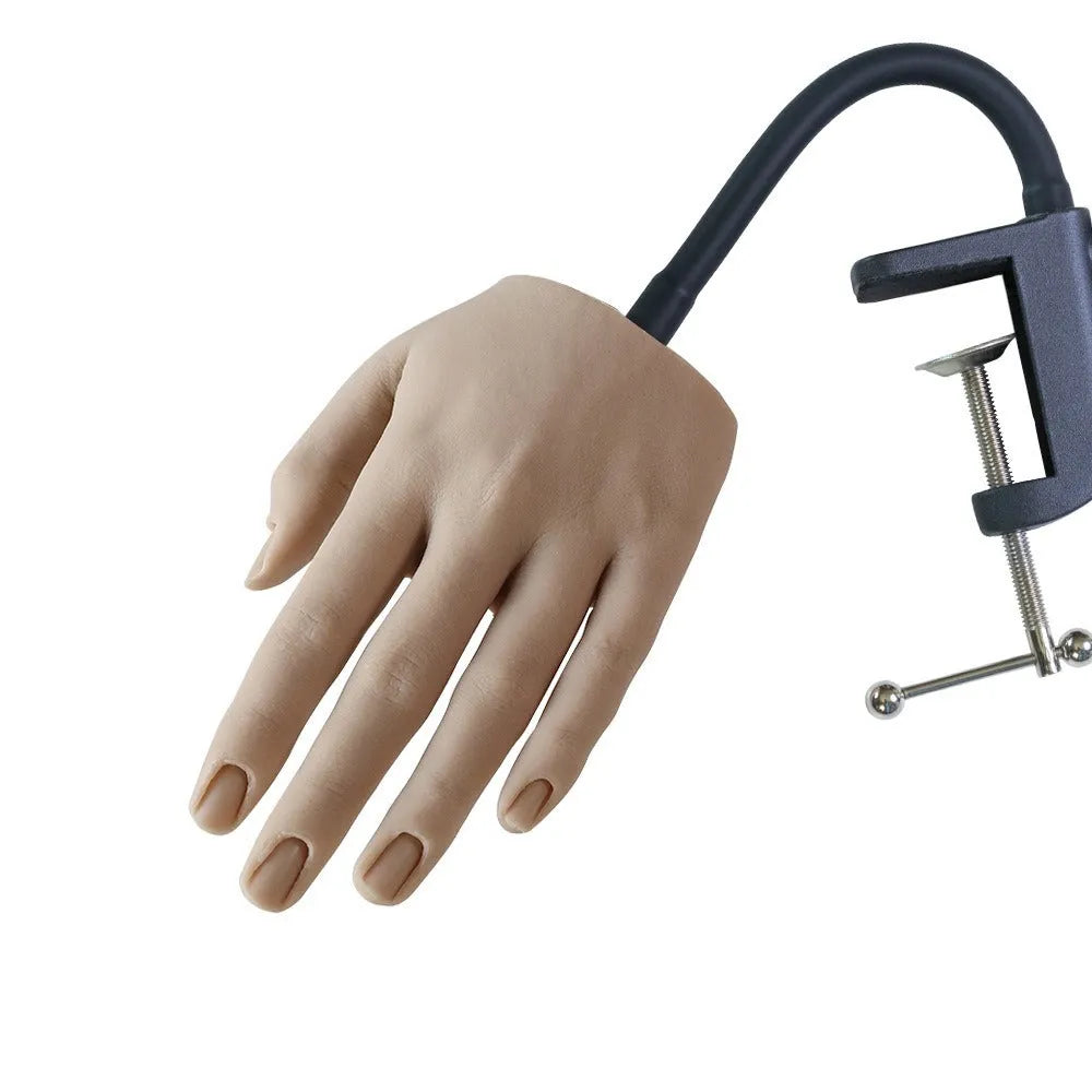 Silicone nail art practice hand model for manicure training