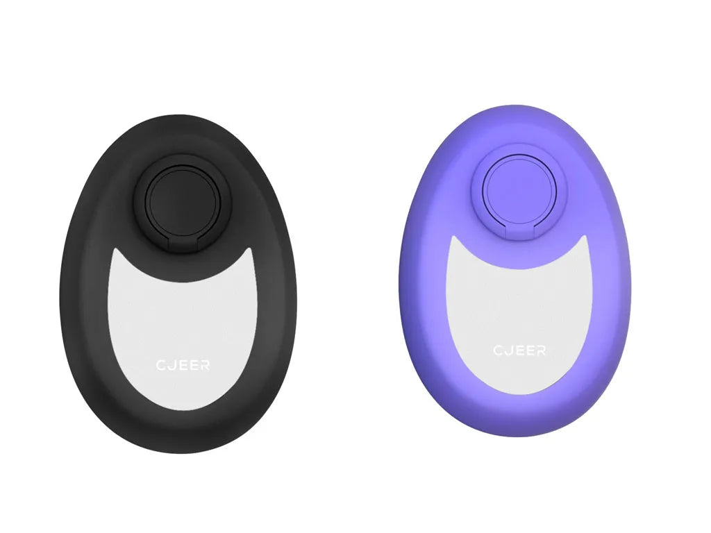 CJEER crystal hair removal device with nano-glass surface and metal finger ring in green purple black colours