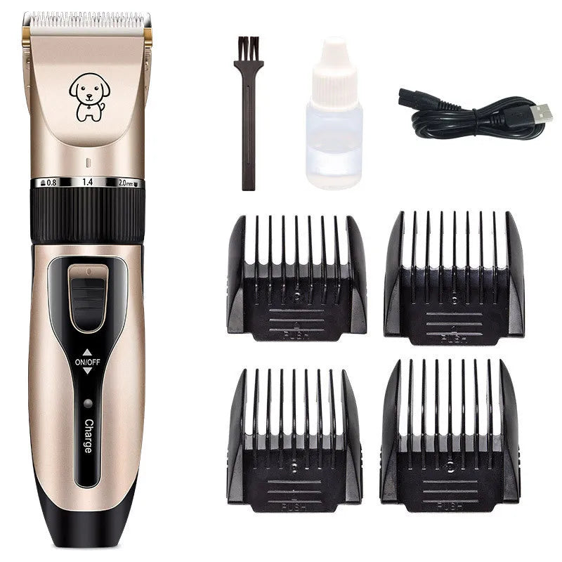 Dog shaver pet electric clippers with titanium ceramic blade and 4-piece positioning comb