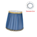 Fabric lampshade for crystal wall lamp in dark blue, white or black with bubble or pion pattern.