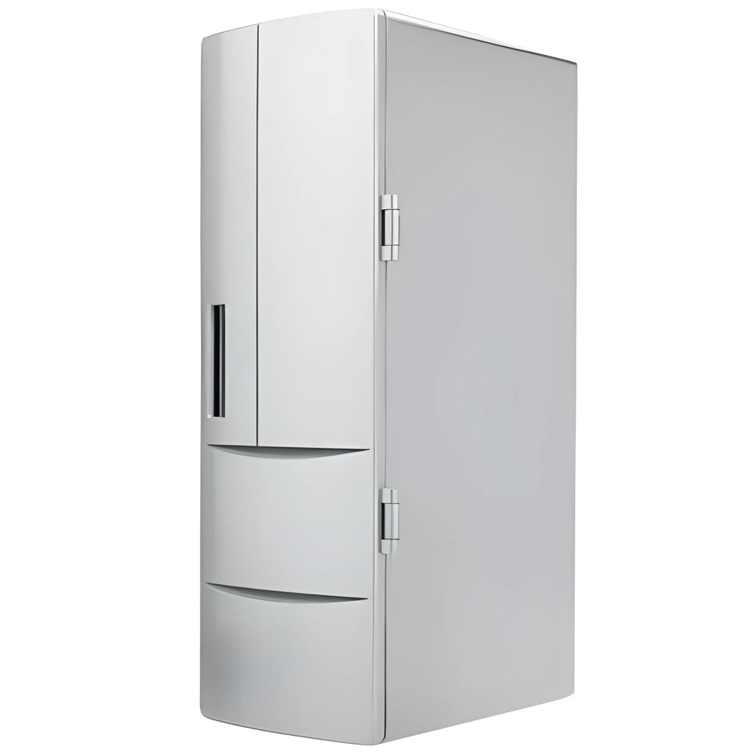 Mini USB fridge in compact 12x8.5x25cm size with USB cable, cooling and heating function