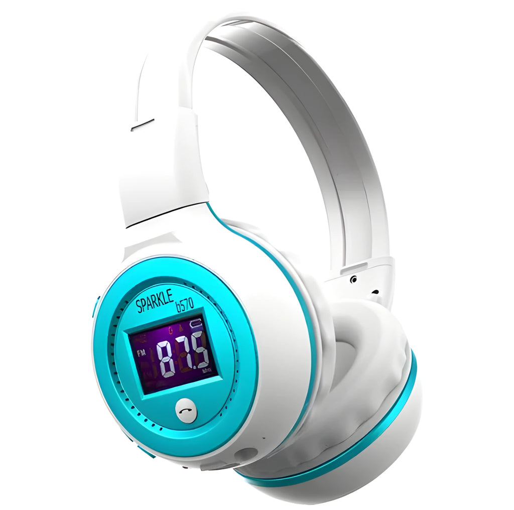 ZEALOT B570 black over-ear Bluetooth headset with headband and 40mm speakers.