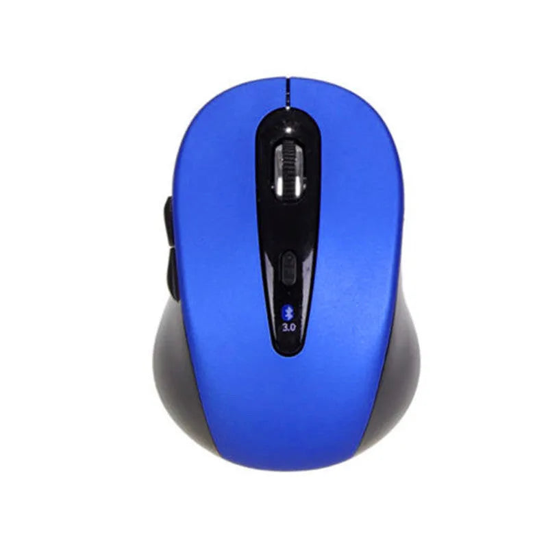 Wireless dual-mode Bluetooth and 2.4GHz laptop mouse, 2400dpi optical, six keys, 100x60x40mm, black blue red yellow