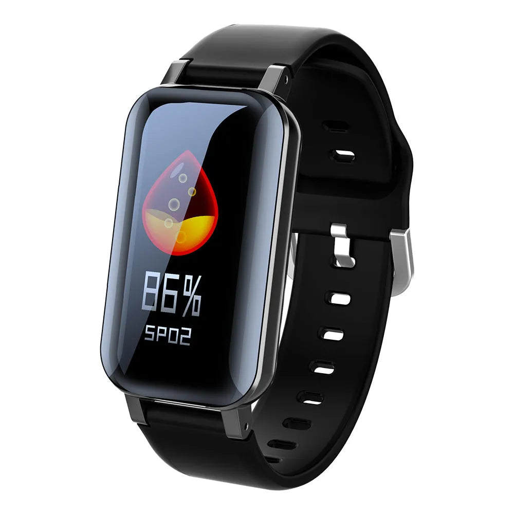 XD_LCIRT_7sxs6ycn Call Bracelet smart bracelet in black, blue, or coffee on a wrist.
