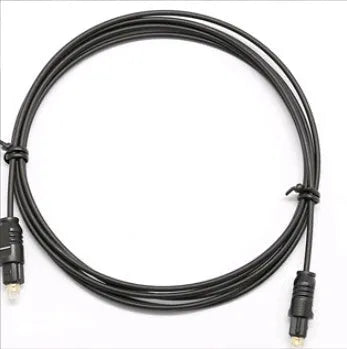 OD2.2 digital optical Toslink audio cable with slim 2.2mm PVC jacket and straight connectors.