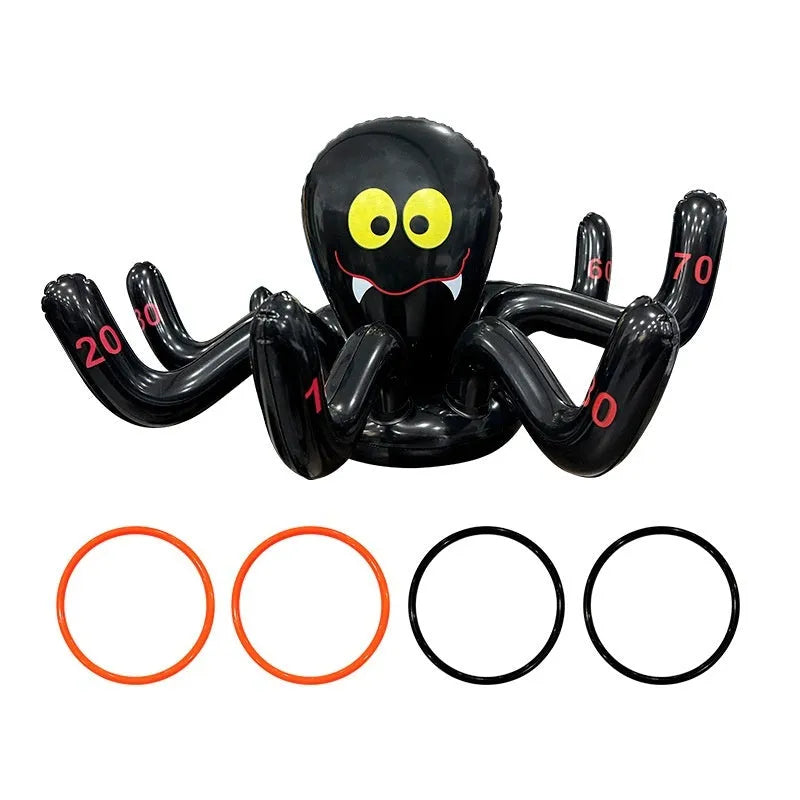 Ghost Festival inflatable octopus ferrule PVC throwing toy in assorted colours and styles.