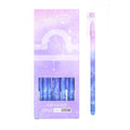 Box containing 12 assorted quick-drying gel pens with 0.5mm fine tips on a white background.